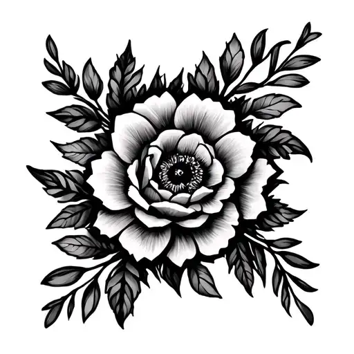 Floral Virgo Zodiac Sign