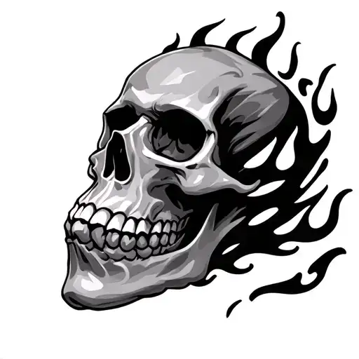 Flaming Skull