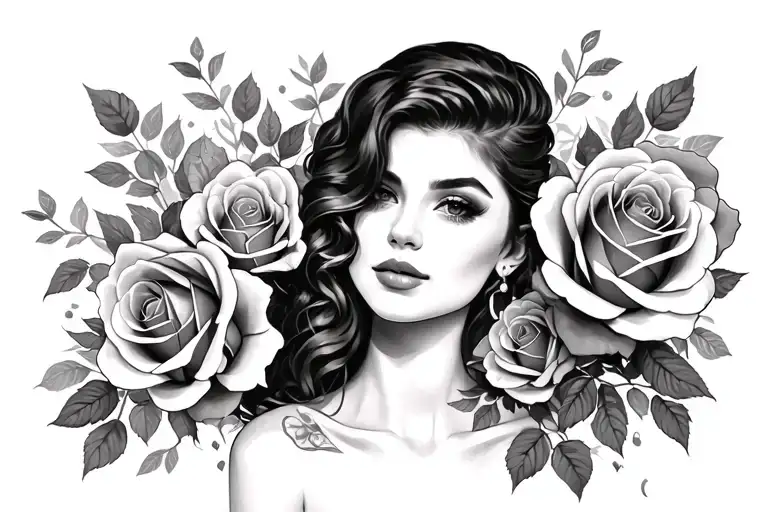 Kimberly With Roses