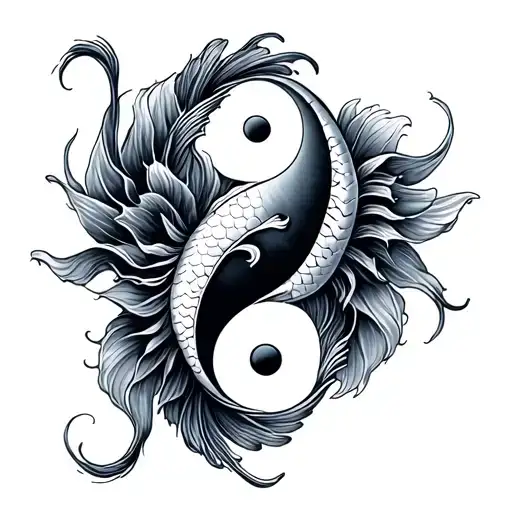 Yin Yang Koi Fish