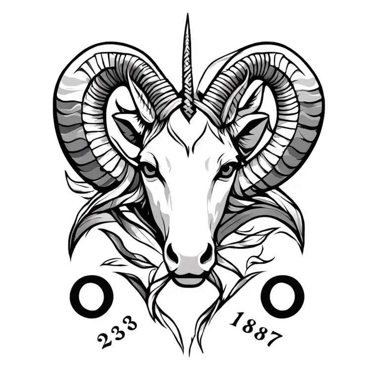 Capricorn Symbol With December 23 1987 Integrated