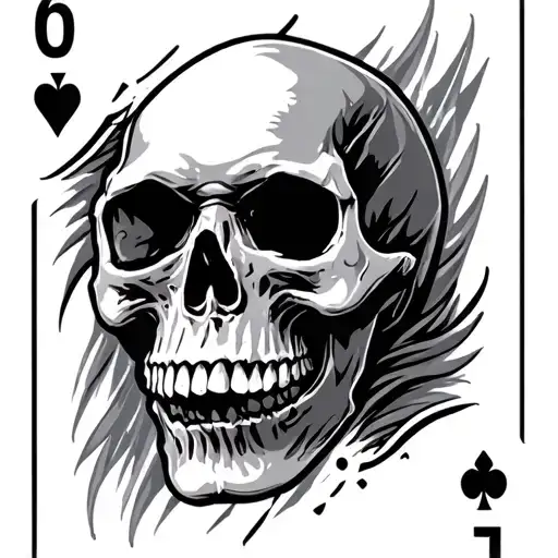 Skull On Playing Card For Army Rangers Lead