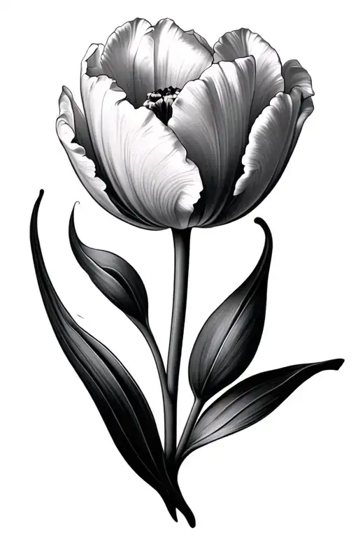 White Tulip Flower