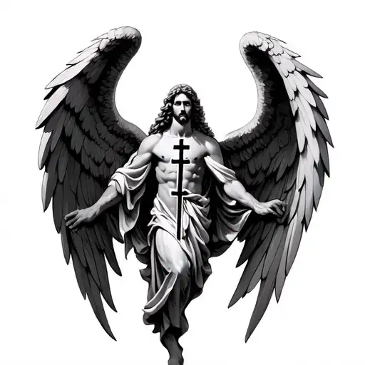 Arch Angel Micheal With Crosses