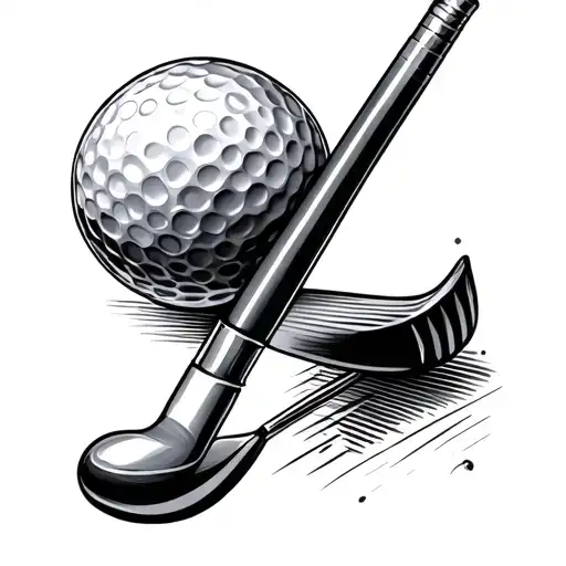 Golf Pin Laid Out Across