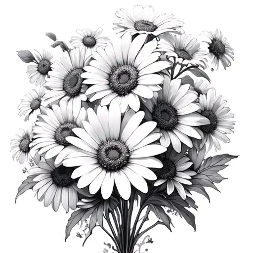 Daisies And Lakspur Flower Bouquet