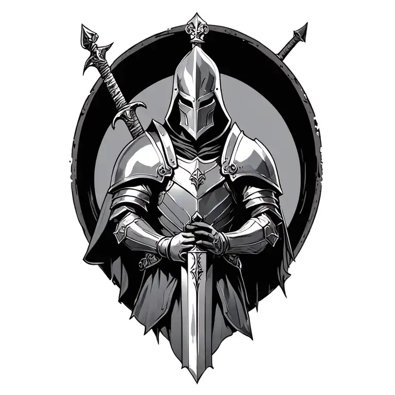 Paladin Full Armor And Sword