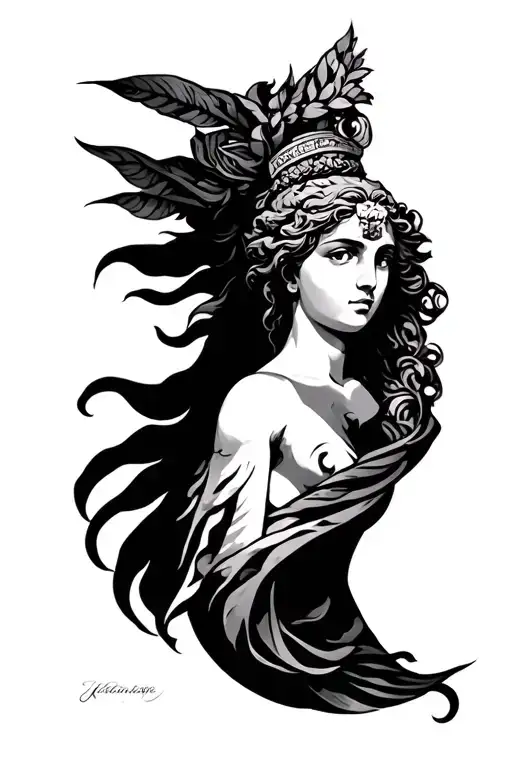 Greek Mythology Inspired Tattoo Half Sleeve