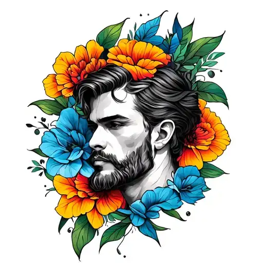 Colourful Tattoo For Men