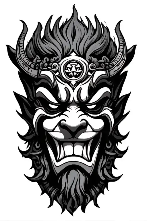 Oni Mask Surrounded