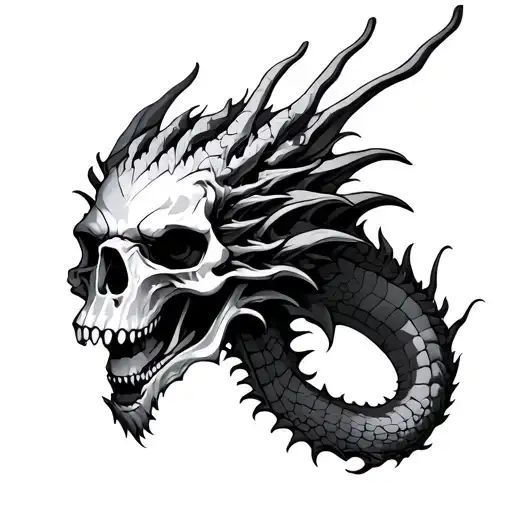Dragon And Skull