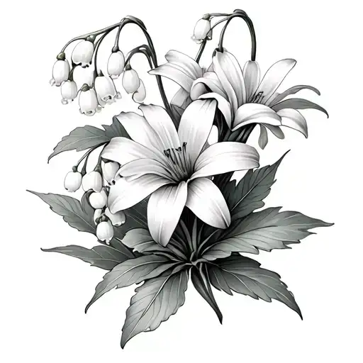 Aster And Lily Of Valley