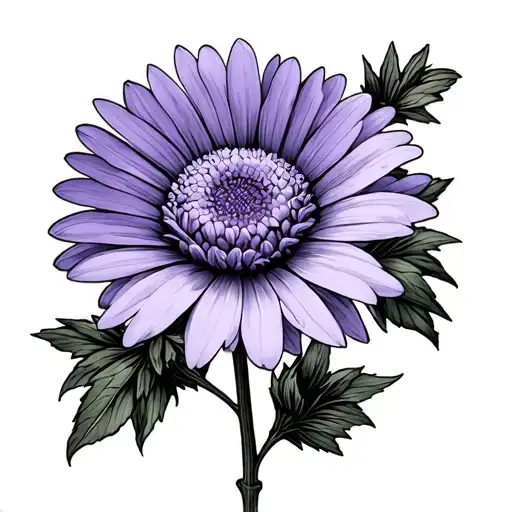Aster Violet Flower Intertwined