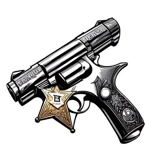 Pool Table Guns Name And Sheriff Star