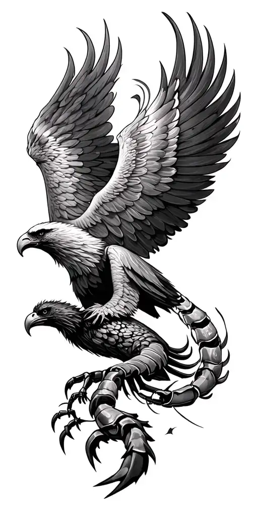 Scorpio Zodiac Eagle Phoenix Rising Rebirth Tattoo Male Sleeve