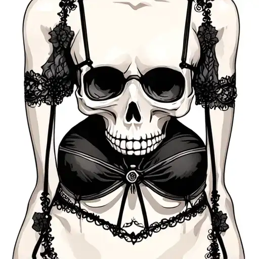 Skeleton With Lingerie