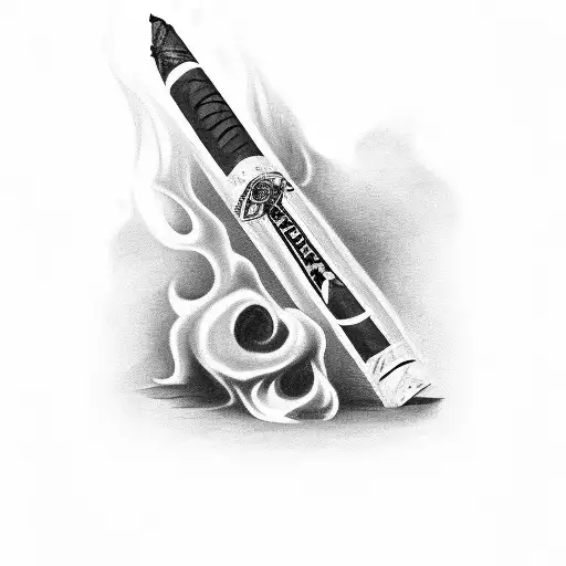 A Cigar With The Word 'Truth' Wrapped Around It In Smoke