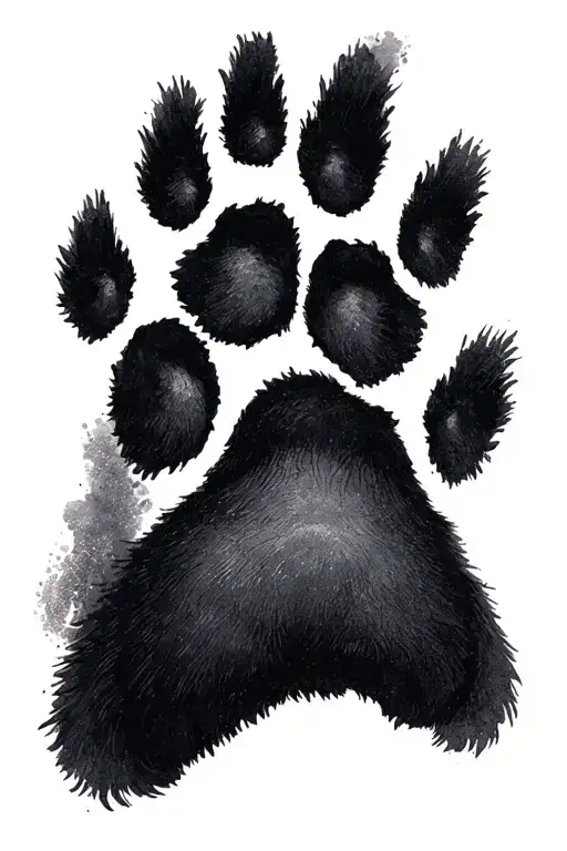 Dog Paw Prints Slowly Fading