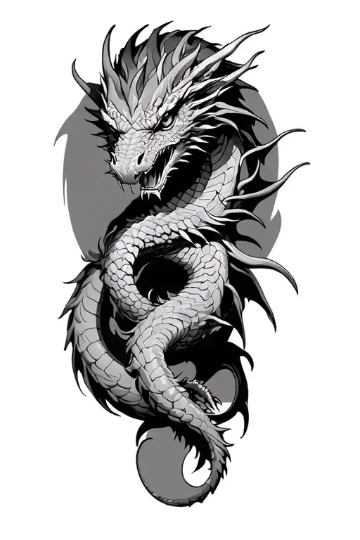 Realistic Dragon Wrapped Leg Sleeve