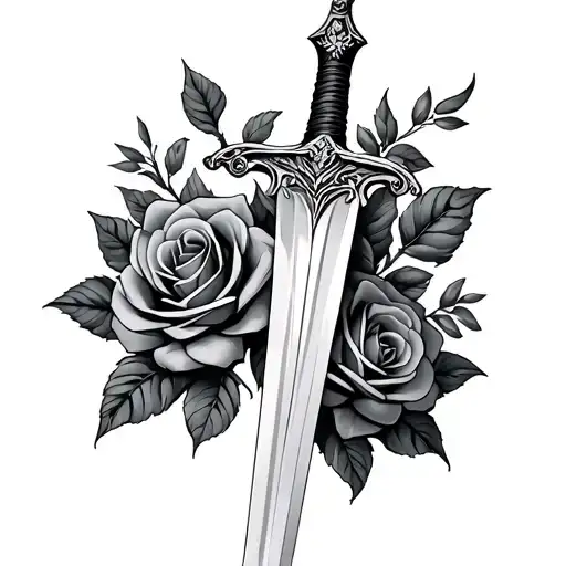 Sword With Roses