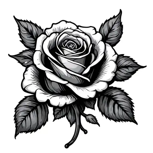 Rat Tail Comb Rose Intertwined