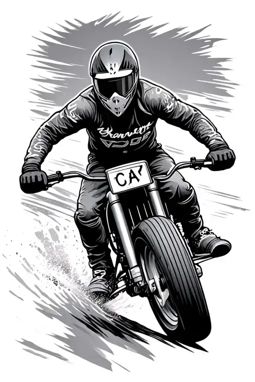 Rider Motorbike Snowboard Surf