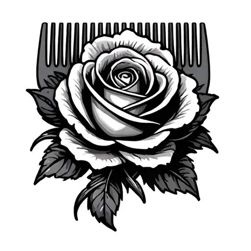Rattail Comb Rose Intertwined Symbolizing