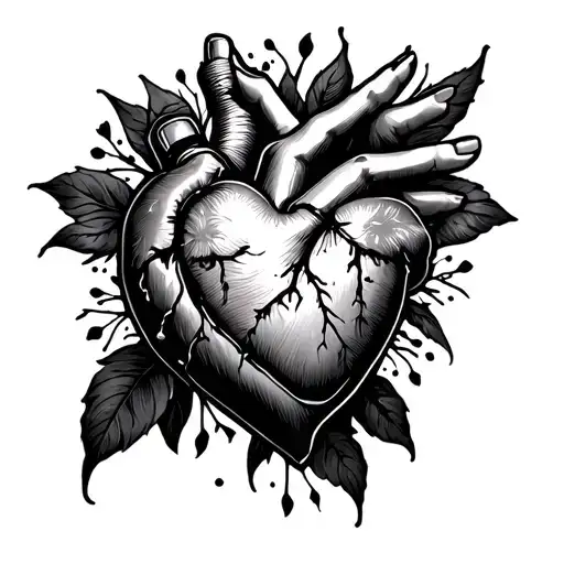 The Heart On The Hand With The Finger On The Gachette