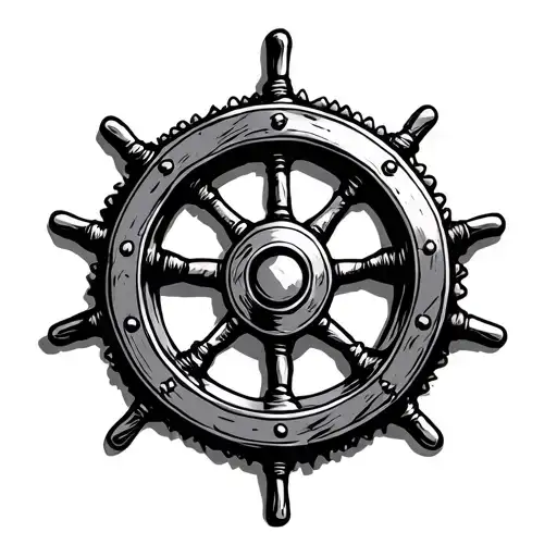 Ship Wheel With Soas On Top And Oas On The Bottom