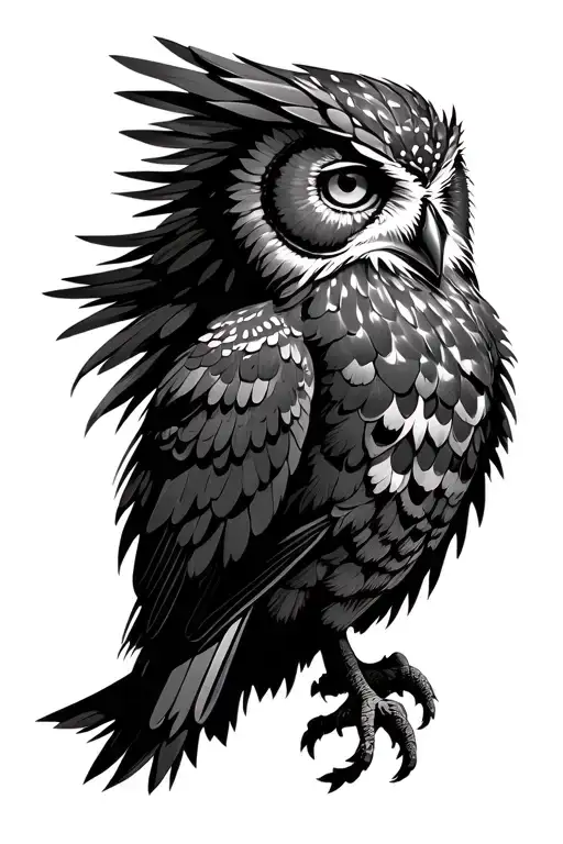 Quetzalcoatl With Owl Perched