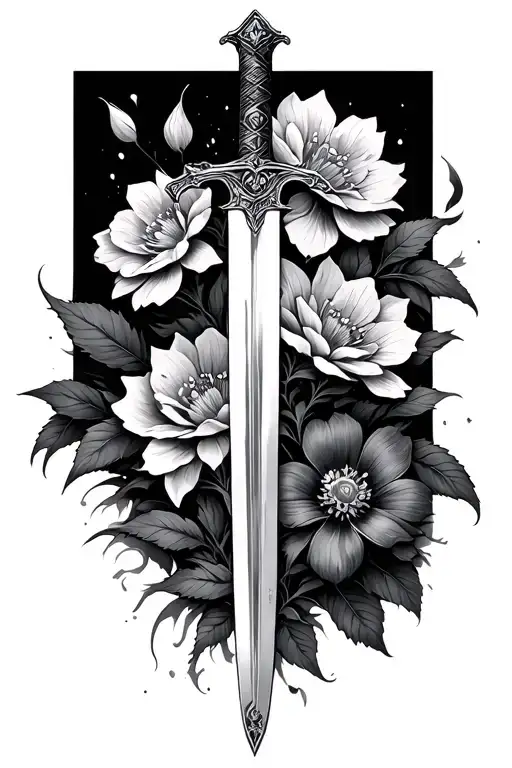 Aizen Sword And Flowers