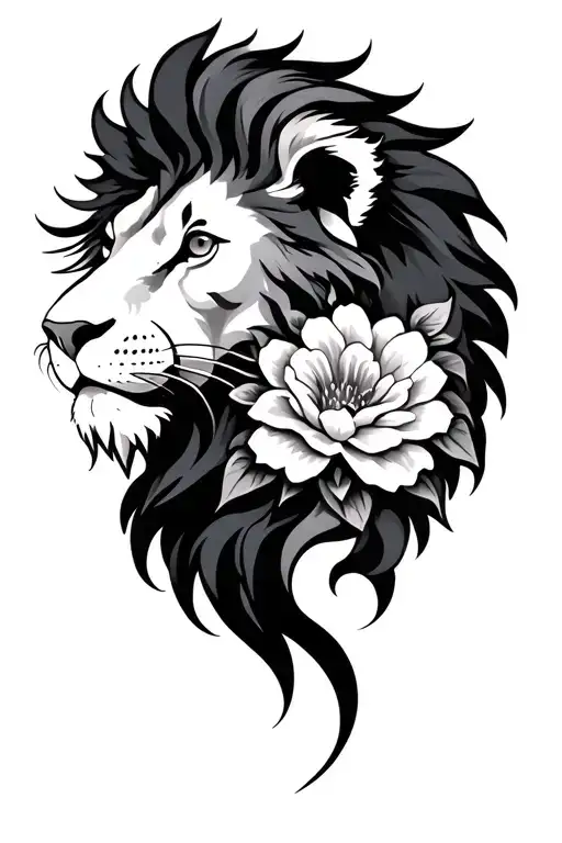 Half Lion Half Flower