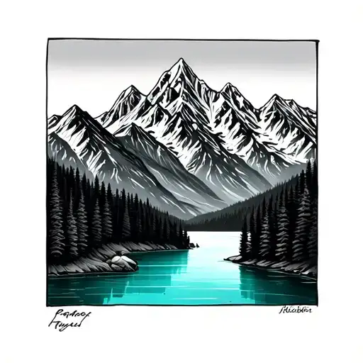 Mountains A Turquoise Lake