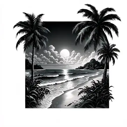 Psychedelic Beach Scene