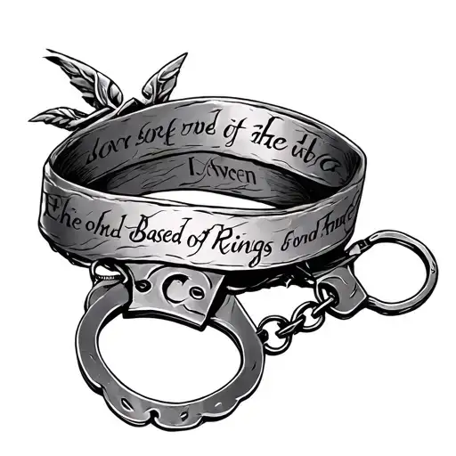 Elven Handcuff With 3 Words On Elven Based On The Lord Of The Rings