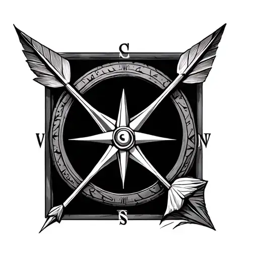 Crossed Arrows And Compass