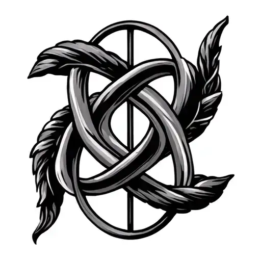 Libra Symbol Intertwined Unconditional Love Symbol