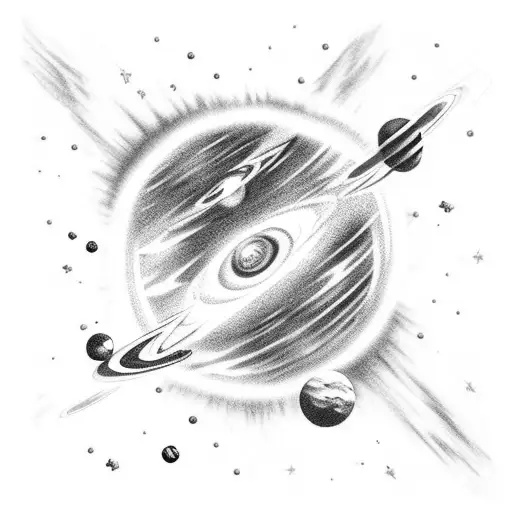 Planets Galaxy Space Stars Meteors