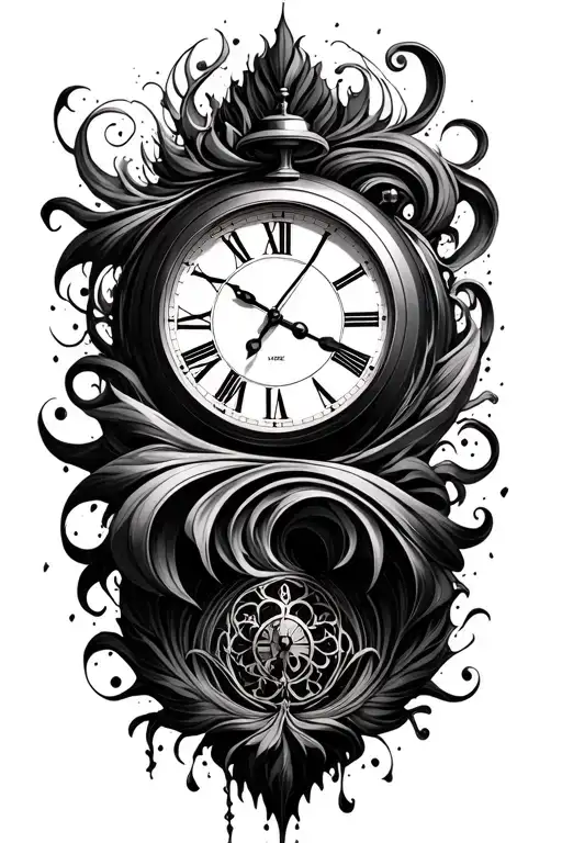 Clock Mixed With The Transitional Path