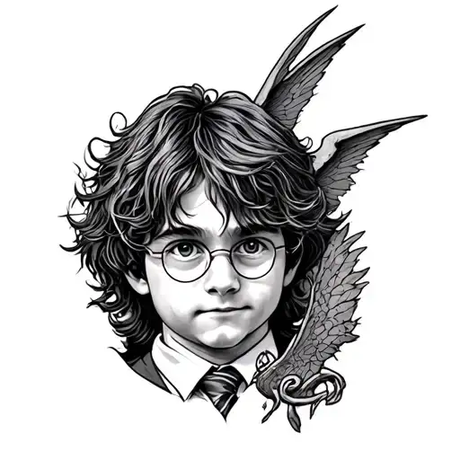 Harry Potter Themed Tattoo Featuring