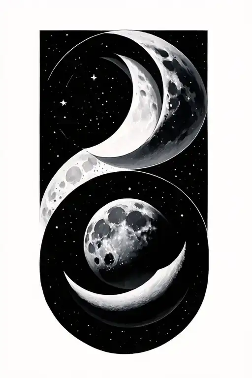 Phases Of The Moon Merging Together