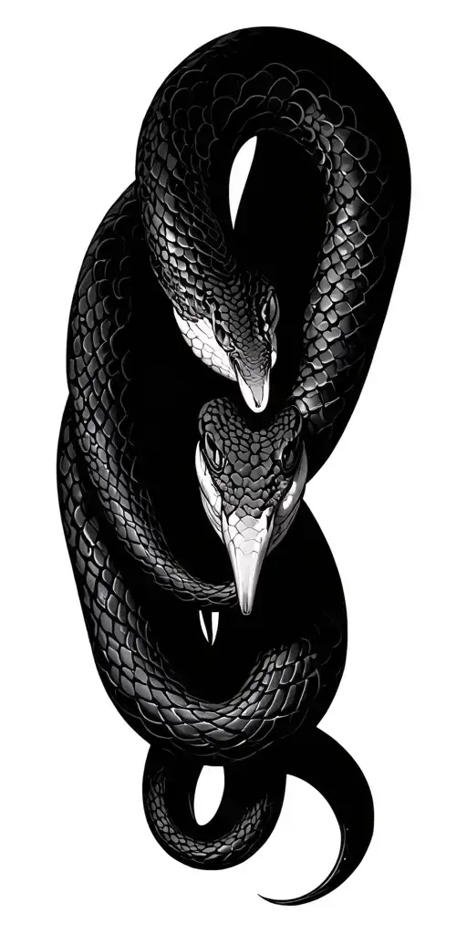 Snake Coiling Around Each Other