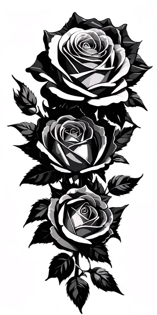 Roses And Geo Pattern Incorporating Elements