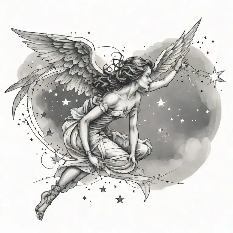 Flying Angel Falling Star Constellation