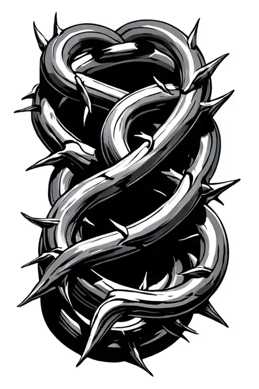 Spiral Chain With Thorns