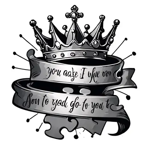 Quote With Crown And Puzzle Piece Made