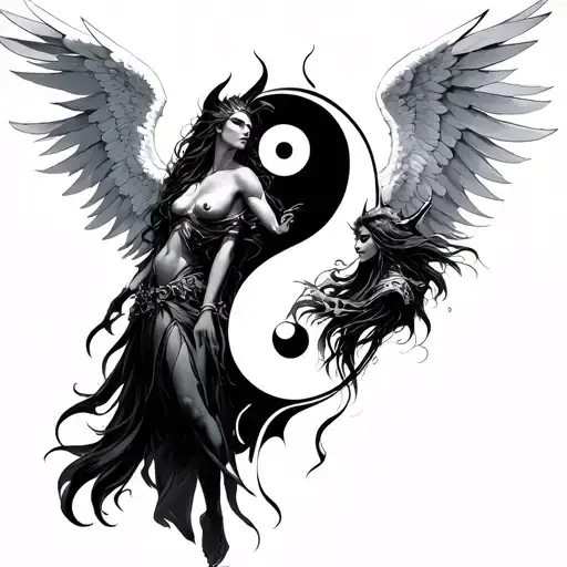 Ying Yang Angel And Demon Slayer