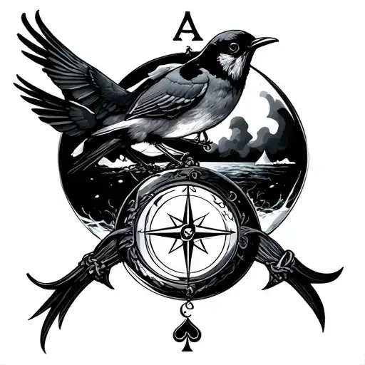 Capricorn Crystal Ball Pirate Ship Storm Ace If Spades Compass Blackbirds