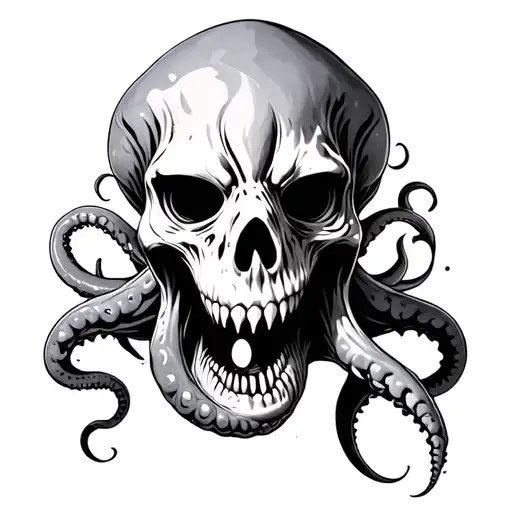 Tentacles In Mouth Open