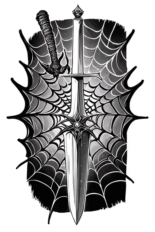 Sword And Spider Web